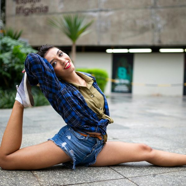 Person feeling vibrant and energetic after a yoga session.
